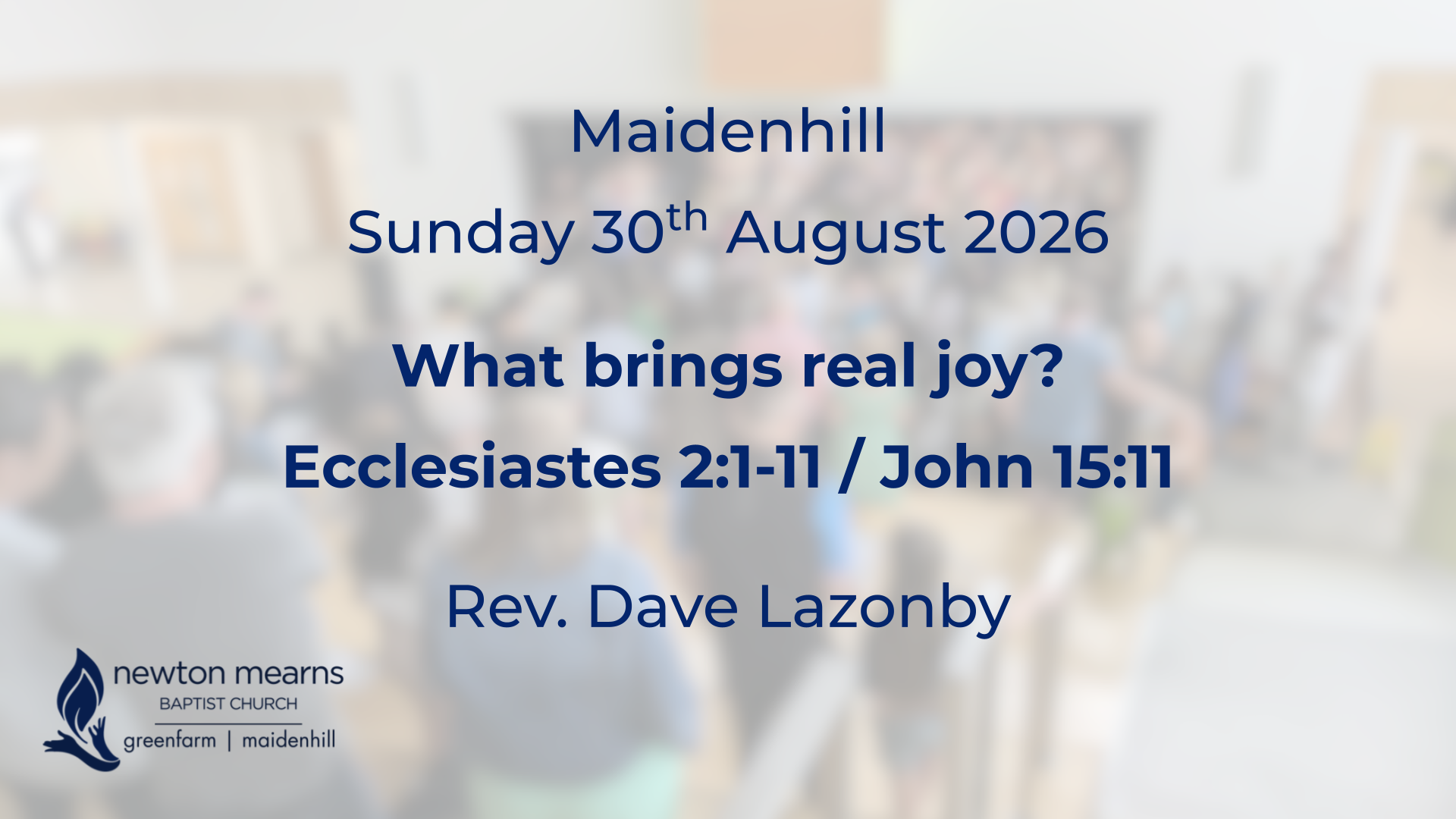 Sunday 30th August 2026